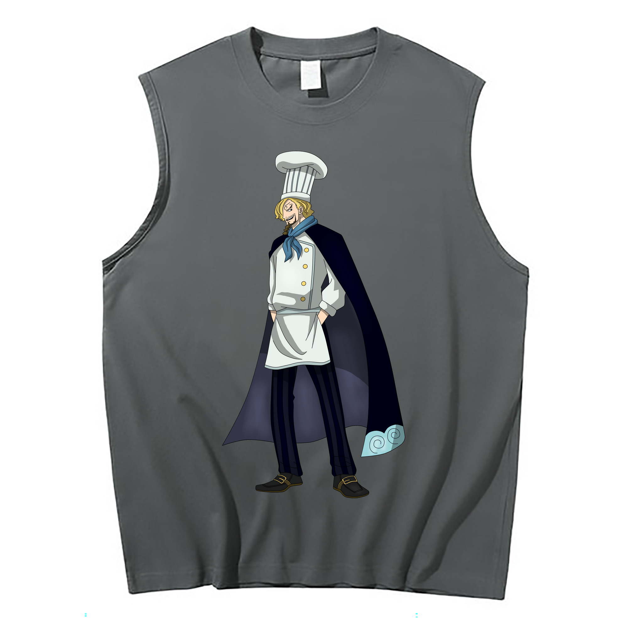 （画像用） ワンピース サンジ ONE PIECE Sanji コットン100％タンクトップ（フロントプリント）